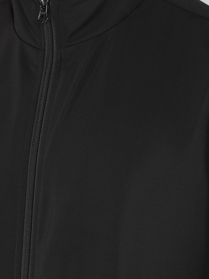 Black Knitted Jacket-Men Jackets-Crimsoune Club