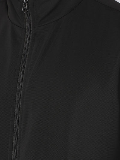 Black Knitted Jacket-Men Jackets-Crimsoune Club