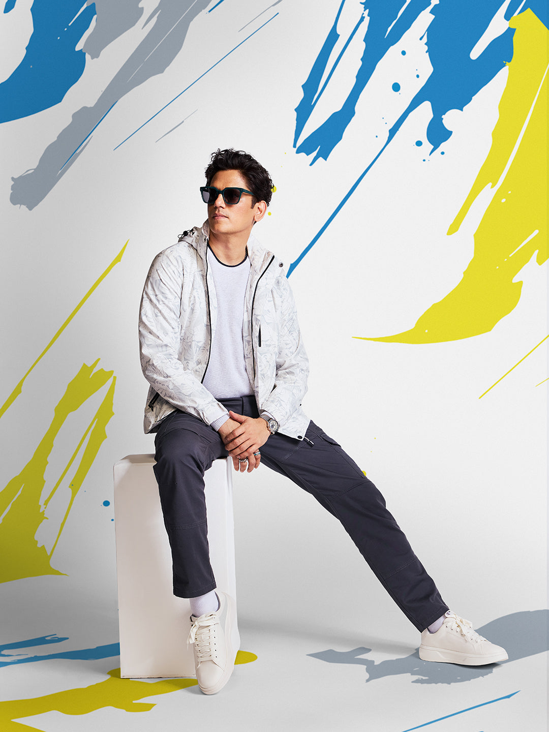 White Printed Jacket-Men Jackets-Crimsoune Club