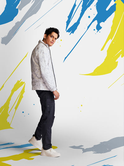 White Printed Jacket-Men Jackets-Crimsoune Club