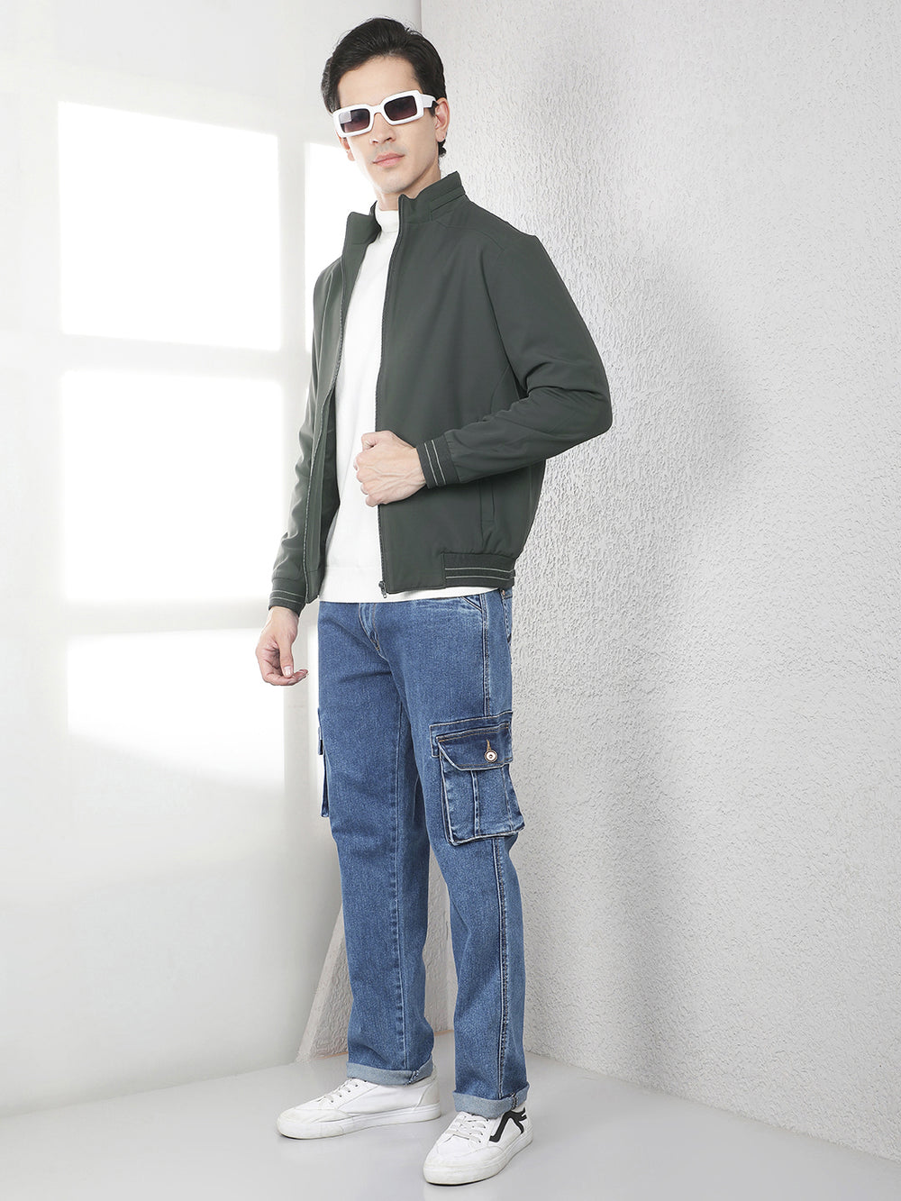Contemporary Deep Olive Jacket-Men Jackets-Crimsoune Club