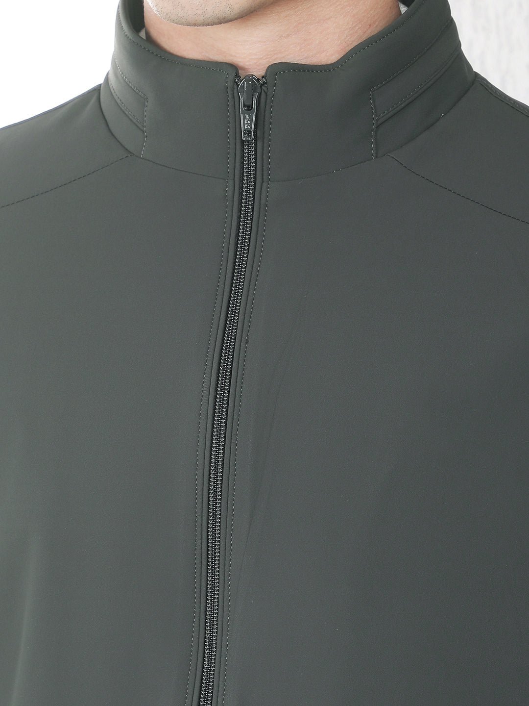 Contemporary Deep Olive Jacket-Men Jackets-Crimsoune Club