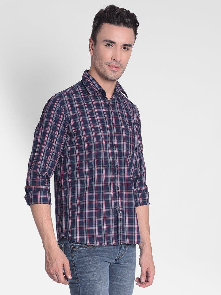 Red Checked Shirt-Men shirts-Crimsoune Club
