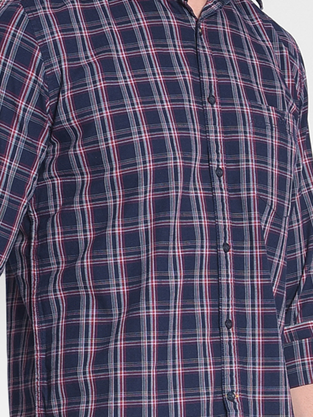 Red Checked Shirt-Men shirts-Crimsoune Club