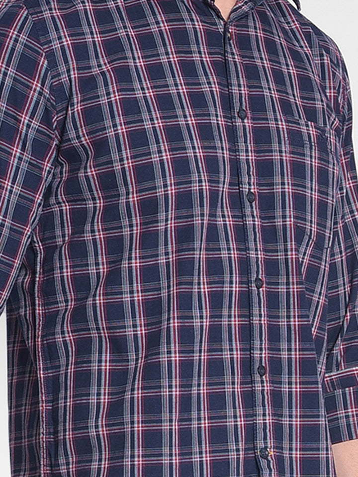 Red Checked Shirt-Men shirts-Crimsoune Club