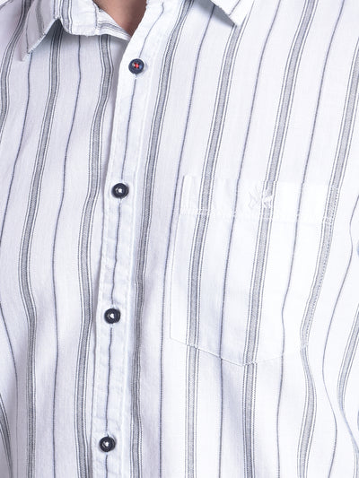 White Striped Shirt-Men shirts-Crimsoune Club