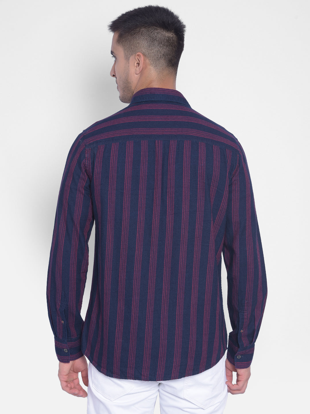 Red Striped Shirt-Men Jeans-Crimsoune Club