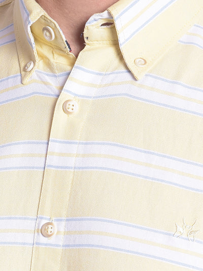 Yellow Striped Shirt-Men shirts-Crimsoune Club