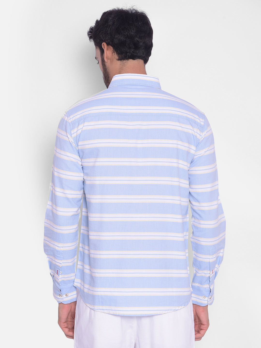 Blue Striped Shirt-Men Shirts-Crimsoune Club