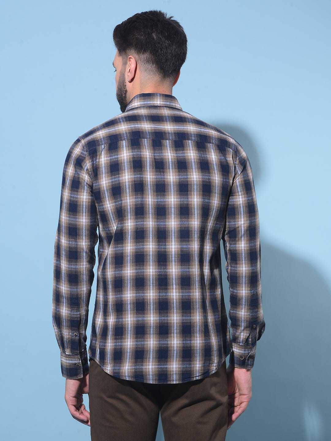 Black Tartan Check 100% Cotton Shirt-Men Shirts-Crimsoune Club