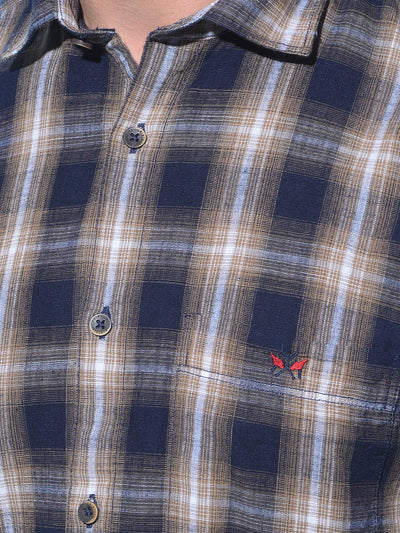 Black Tartan Check 100% Cotton Shirt-Men Shirts-Crimsoune Club