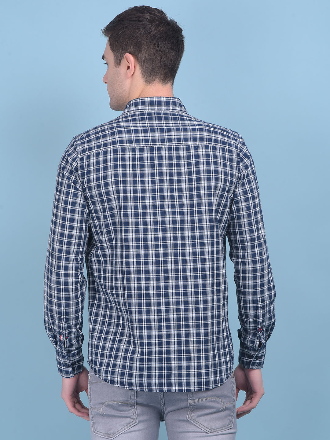 White Tartan Check 100% Cotton Shirt-Men Shirts-Crimsoune Club