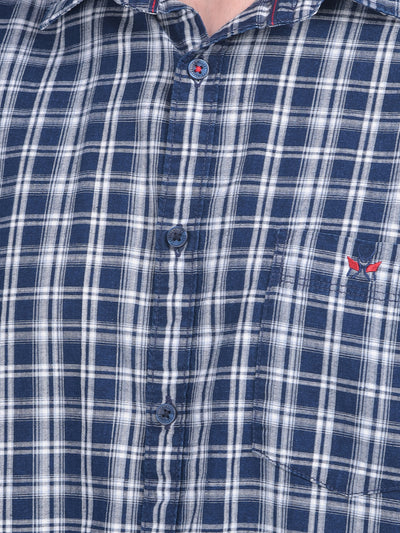 White Tartan Check 100% Cotton Shirt-Men Shirts-Crimsoune Club