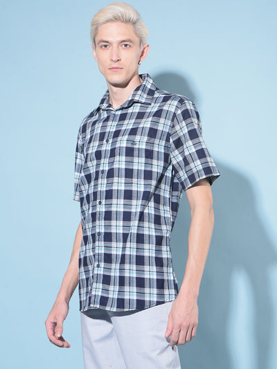 Green Tartan Check 100% Cotton Shirt-Men Shirts-Crimsoune Club