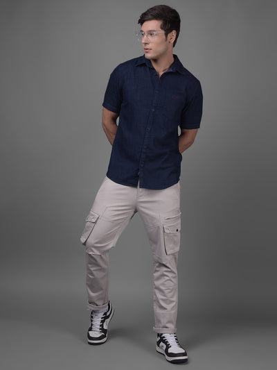 Navy Blue Shirt-Men Shirts-Crimsoune Club