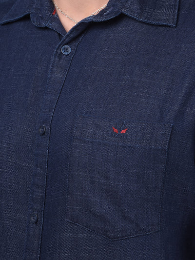 Navy Blue Shirt-Men Shirts-Crimsoune Club