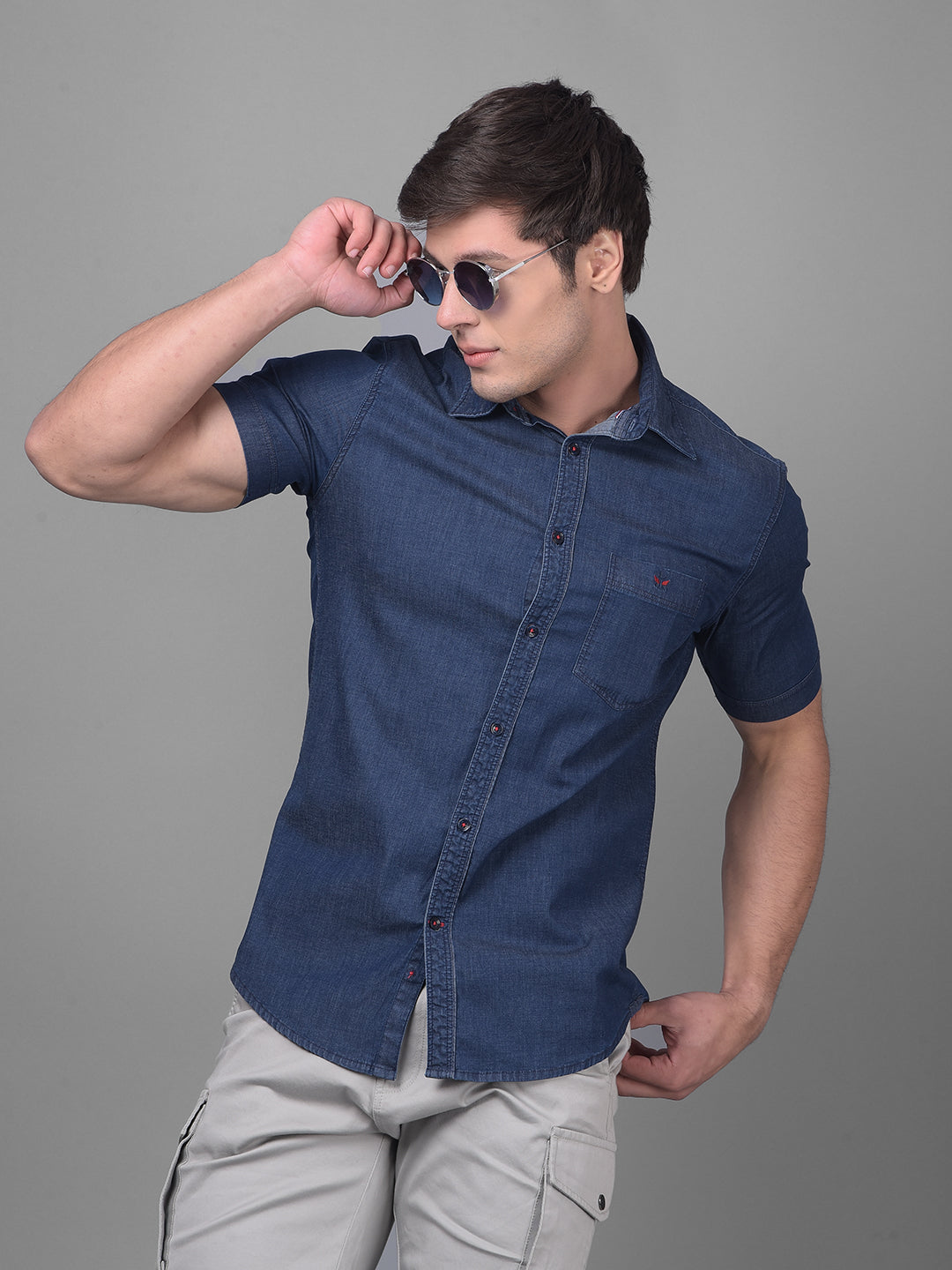 Blue Shirt-Men Shirts-Crimsoune Club