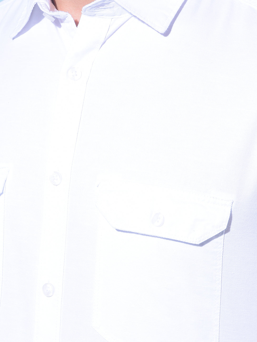 White 100% Cotton Shirt-Men Shirts-Crimsoune Club