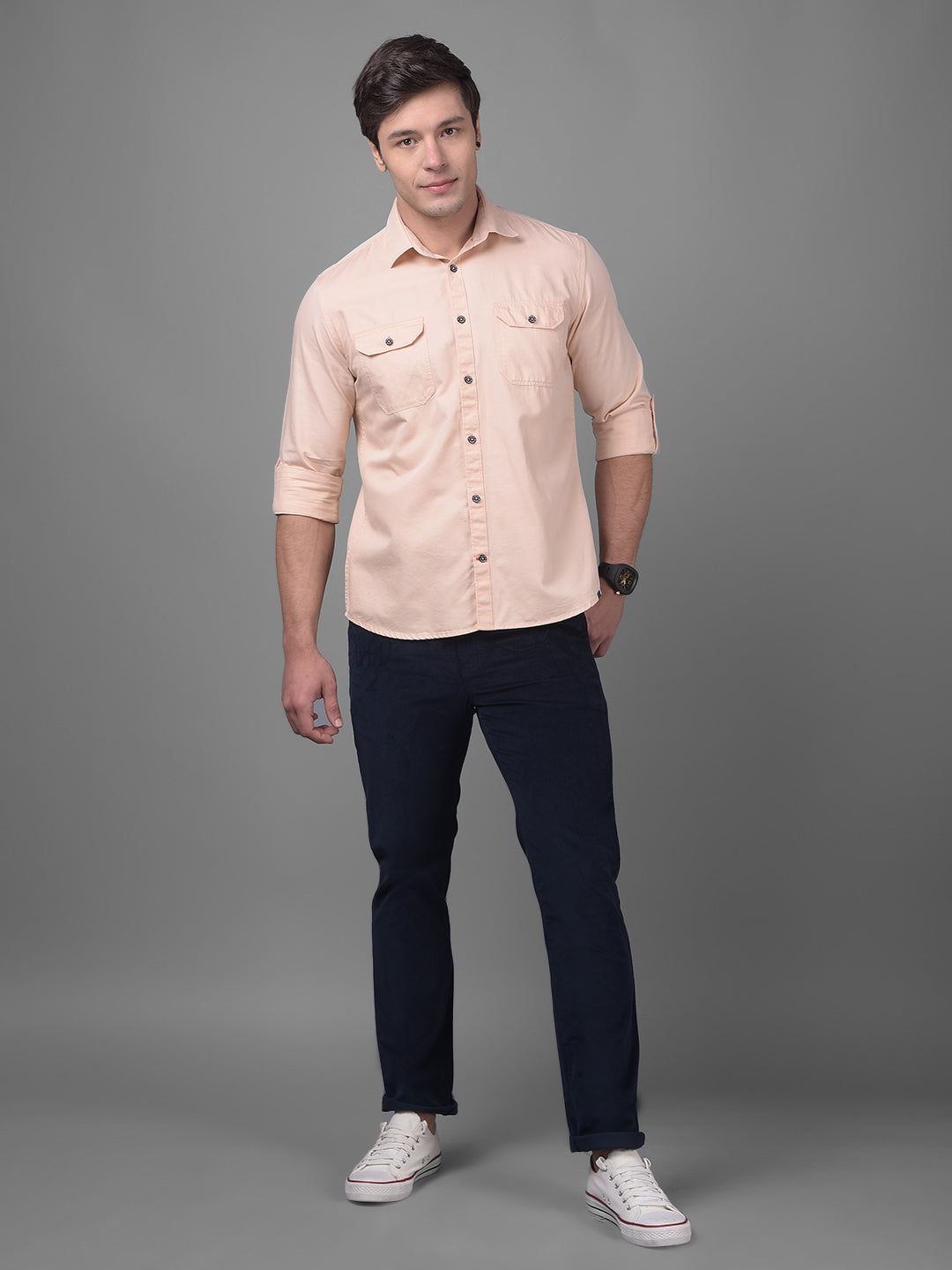 Cream Shirt-Men Shirts-Crimsoune Club