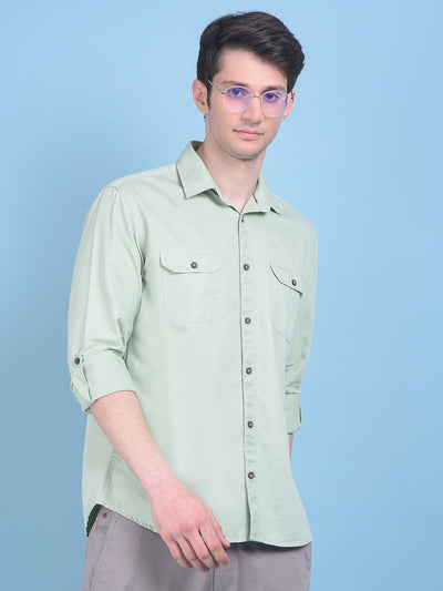 Green Shirt-Men Shirts-Crimsoune Club