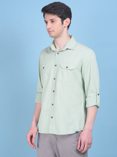 Green Shirt-Men Shirts-Crimsoune Club