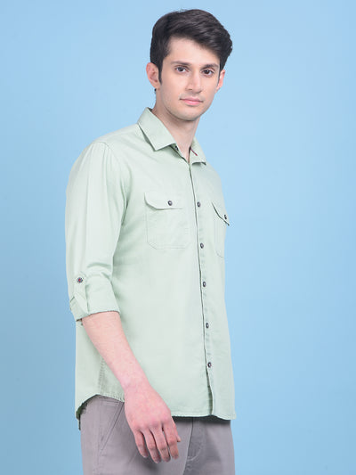Green Shirt-Men Shirts-Crimsoune Club