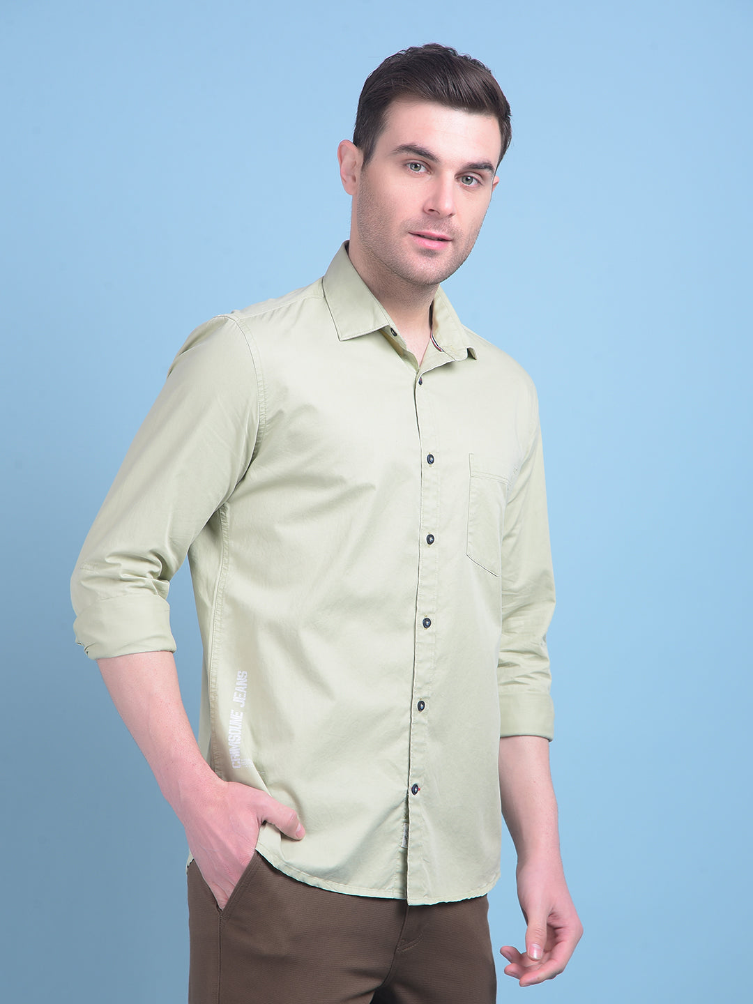 Green Shirt-Men Shirts-Crimsoune Club