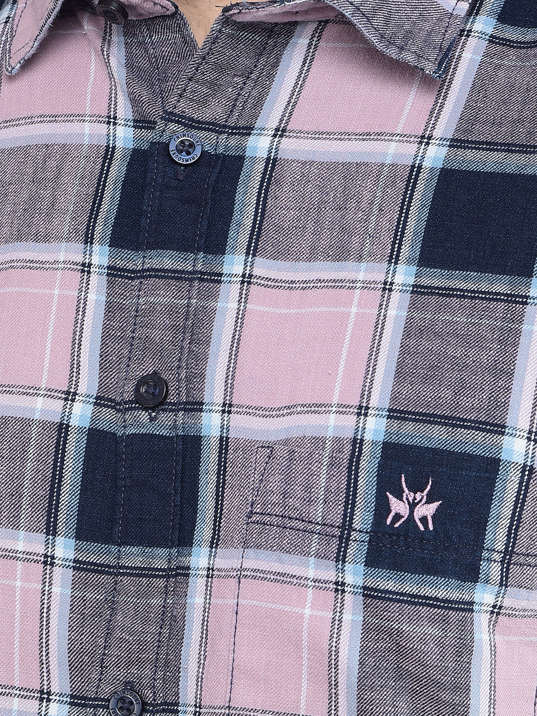 Purple Checkeded 100% Cotton Shirt-Men Shirts-Crimsoune Club