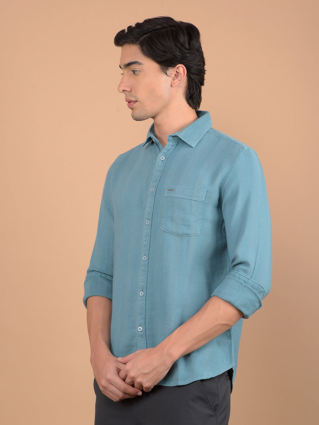 Blue Vertical Stripes Shirt-Men Shirts-Crimsoune Club