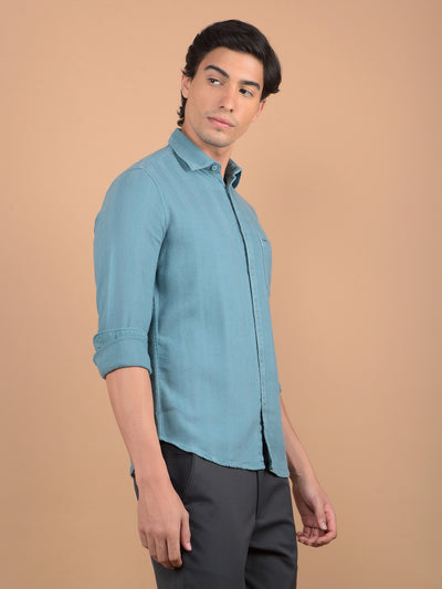 Blue Vertical Stripes Shirt-Men Shirts-Crimsoune Club