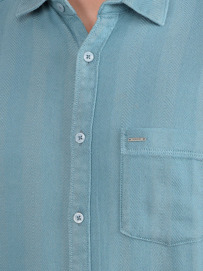 Blue Vertical Stripes Shirt-Men Shirts-Crimsoune Club