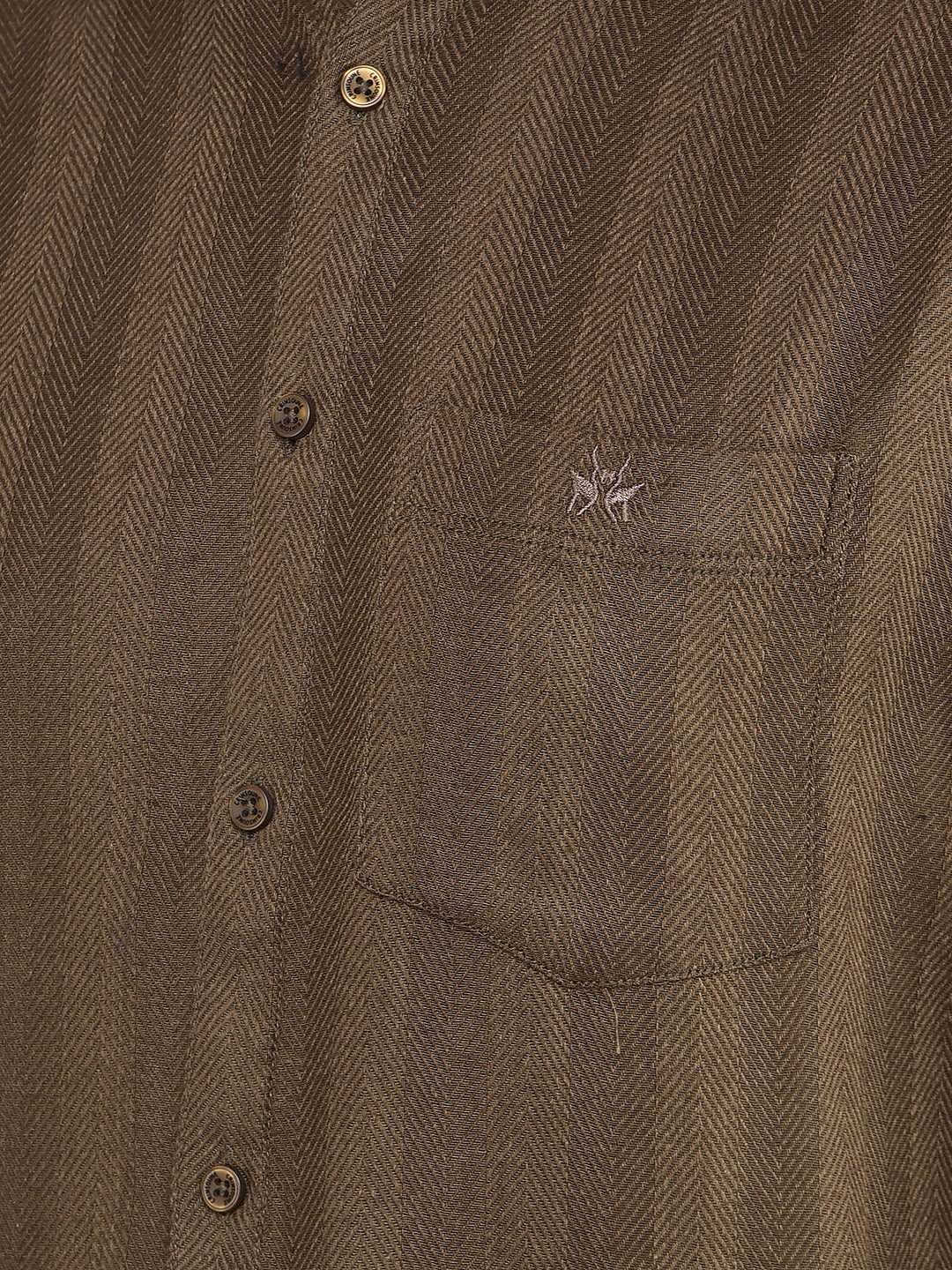 Brown Horizontal Striped Shirt-Men Shirts-Crimsoune Club