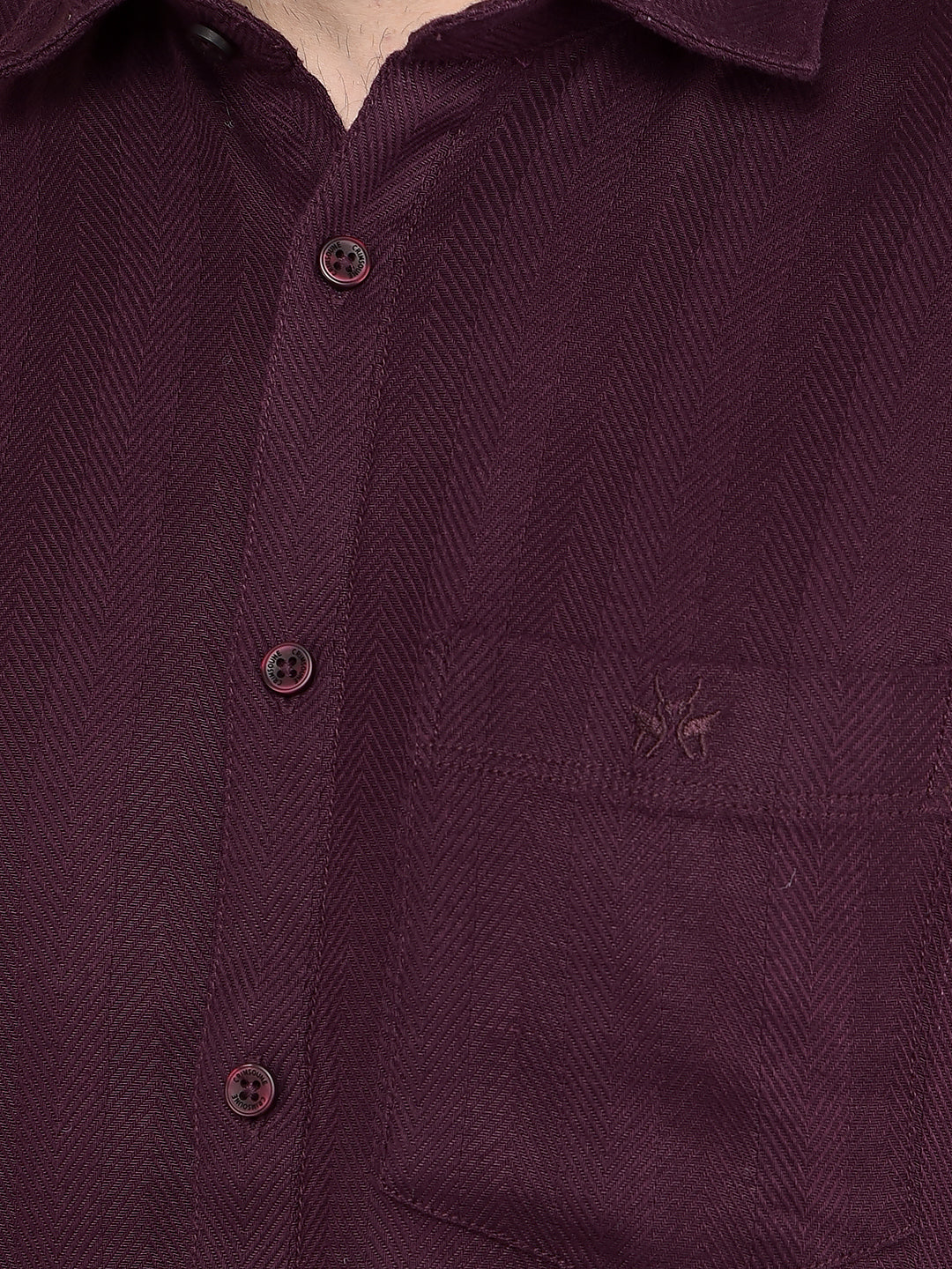 Wine Horizontal Striped Shirt-Men Shirts-Crimsoune Club