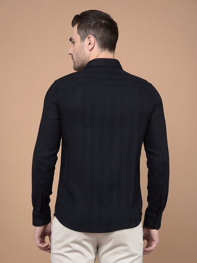 Navy Blue Stripes Shirt-Men Shirts-Crimsoune Club