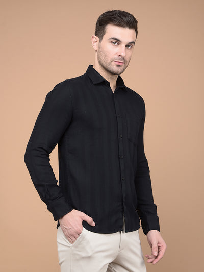 Navy Blue Stripes Shirt-Men Shirts-Crimsoune Club