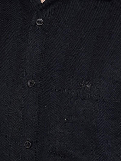 Navy Blue Stripes Shirt-Men Shirts-Crimsoune Club