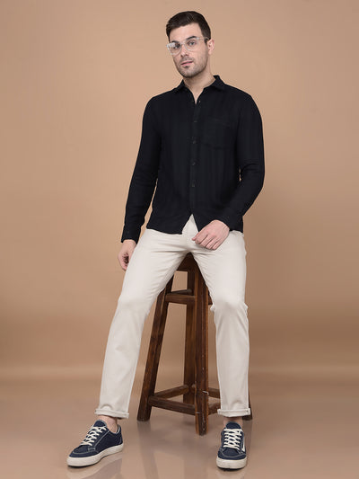 Navy Blue Stripes Shirt-Men Shirts-Crimsoune Club