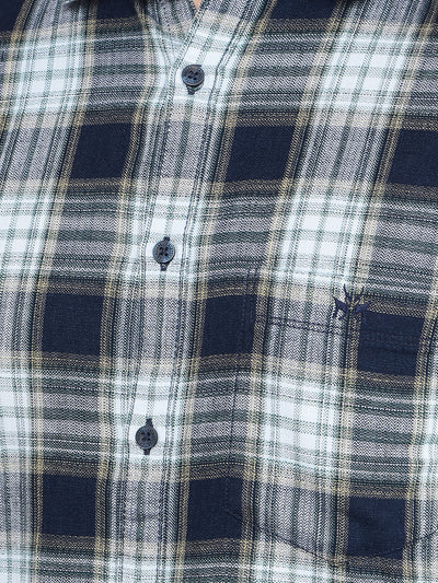 Green Checked 100% Cotton Shirt-Men Shirts-Crimsoune Club