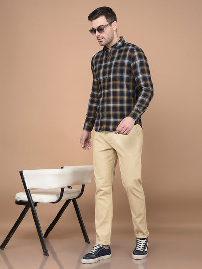 Blue Checked Shirt-Men Shirts-Crimsoune Club