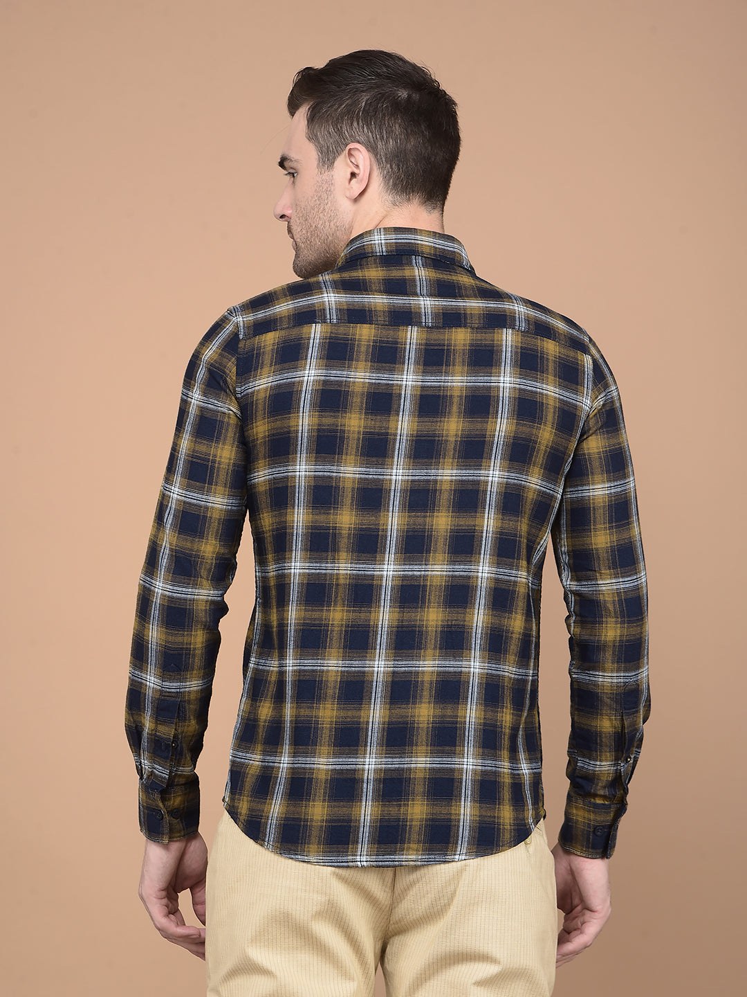 Blue Checked Shirt-Men Shirts-Crimsoune Club