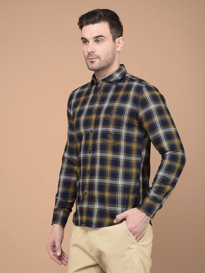 Blue Checked Shirt-Men Shirts-Crimsoune Club