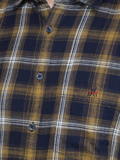 Blue Checked Shirt-Men Shirts-Crimsoune Club