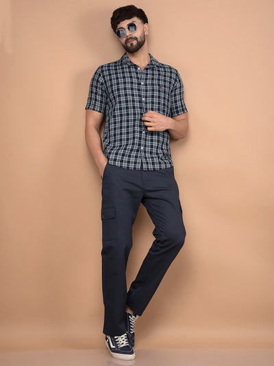 Green Checked 100% Cotton Shirt-Men Shirts-Crimsoune Club