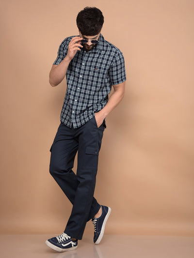 Green Checked 100% Cotton Shirt-Men Shirts-Crimsoune Club