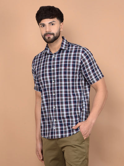 Maroon Checked 100% Cotton Shirt-Men Shirts-Crimsoune Club