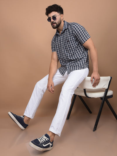 Red Checked 100% Cotton Shirt-Men Shirts-Crimsoune Club