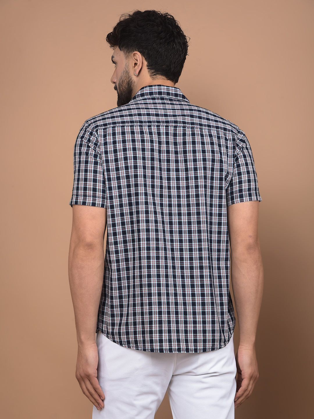 Red Checked 100% Cotton Shirt-Men Shirts-Crimsoune Club
