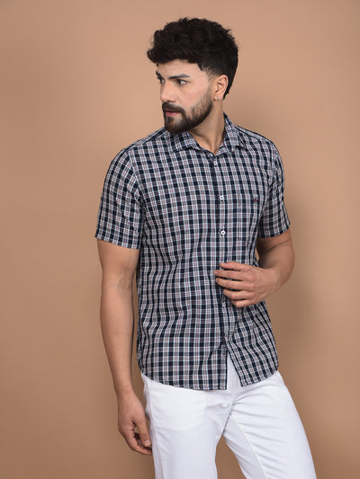 Red Checked 100% Cotton Shirt-Men Shirts-Crimsoune Club