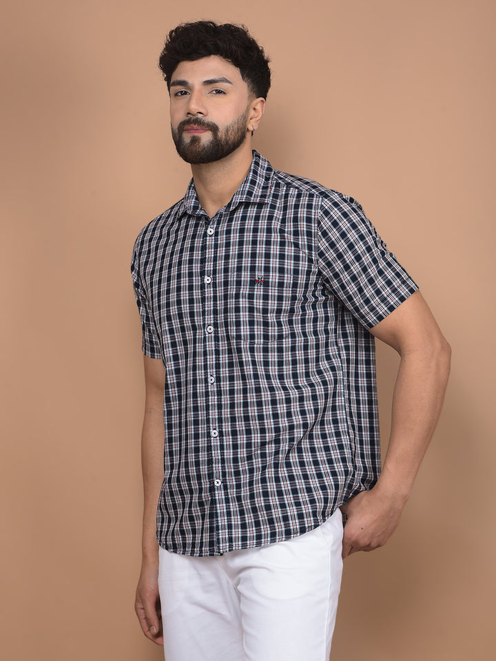 Red Checked 100% Cotton Shirt-Men Shirts-Crimsoune Club