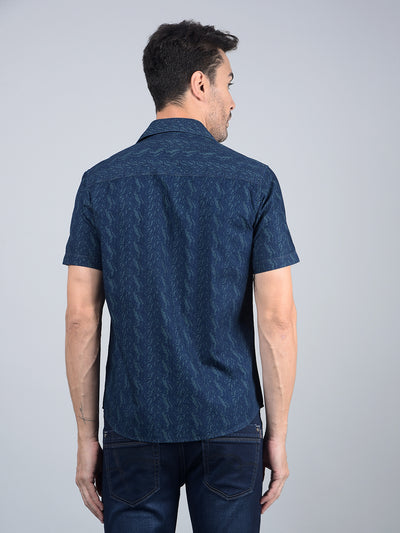 Green Printed 100% Cotton Shirt-Men Shirts-Crimsoune Club